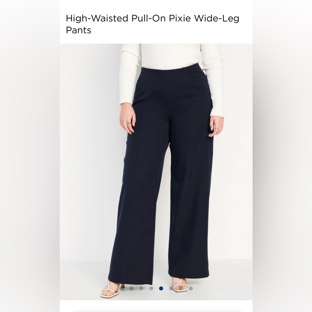 NWT Old Navy Black Pixie Wide Leg High Rise pants sz XL
